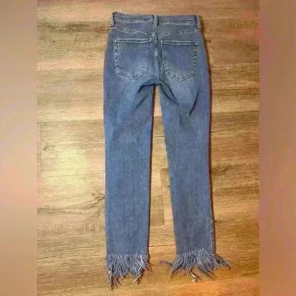 Free People Great Heights Frayed Fringe Skinny Jeans 25 - Picture 4 of 11